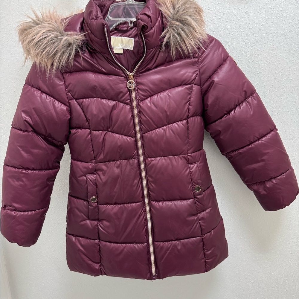 Michael Kors Burgundy Puffer Jacket - Girls